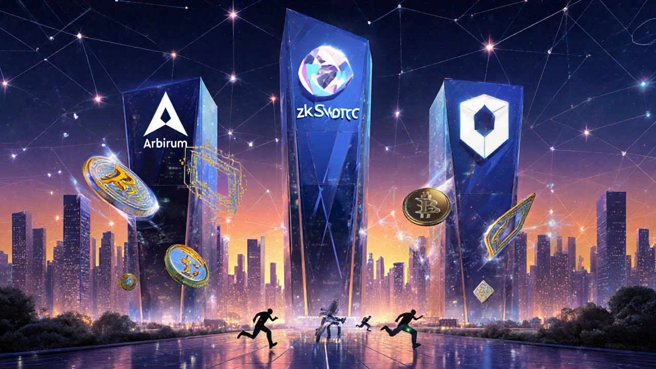 เมืองอนาคตแสดงการใช้งาน Arbitrum, zkSync และ Polygon ใน DeFi, NFT และเกม