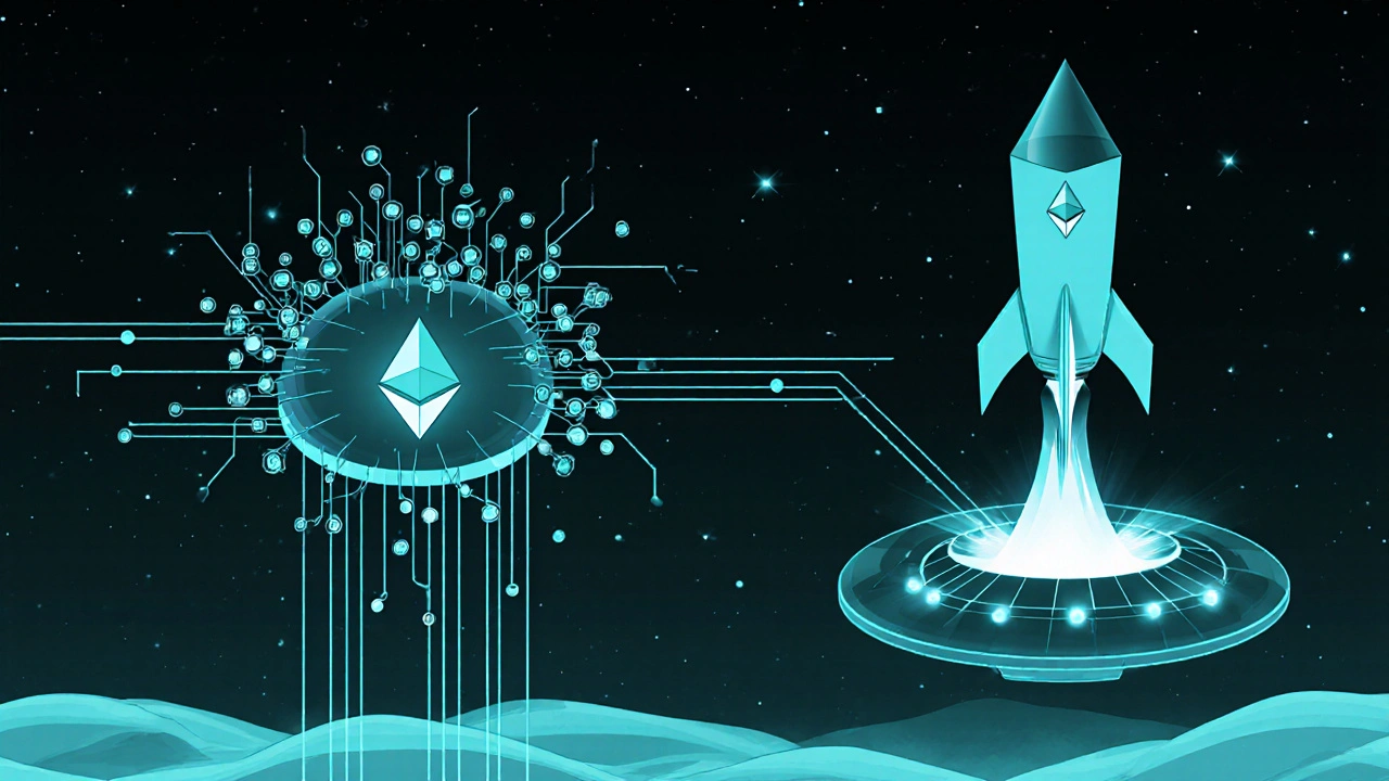 Rollup รวบรวมธุรกรรมจำนวนมากแล้วส่งเป็นแพ็กเกจเดียวไปยัง Ethereum หลัก