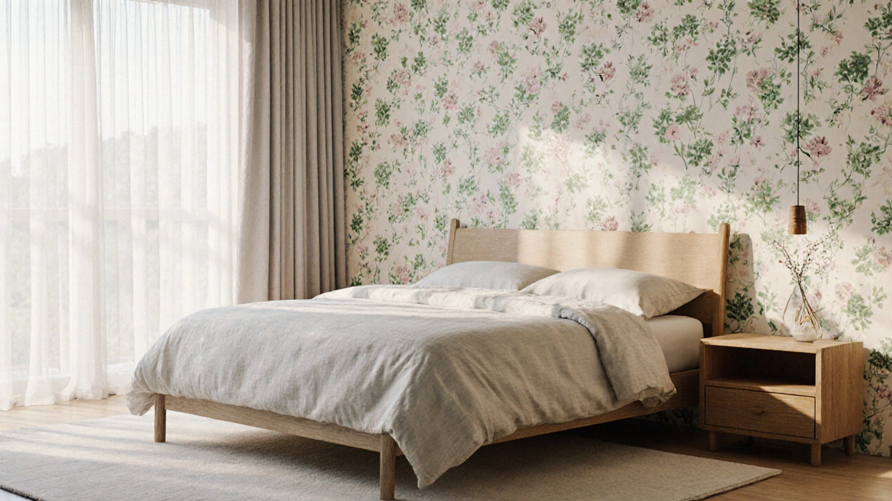 วอลเปเปอร์ลายดอกไม้: เลือกยังไงให้เหมาะกับสไตล์บ้านและใช้งานได้นาน